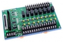 16-channel Isolated Input & 8-channel relay output Board, Include CA-5015 (50-pin Flat Cable 1.5m), DIN-Rail Mounting