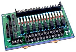 24-channel OPTO-22 compatible relay Output Board (24V), DIN-Rail Mounting