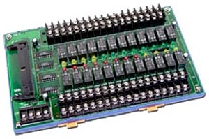 24-channel OPTO-22 compatible relay Output Board (12V), Include CA-5015 (50-pin Flat Cable 1.5m), DIN-Rail Mounted