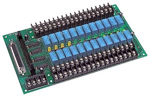 24-channel relay Output Board (24V), Include CA-3710 (37-pin D-sub Cable 1m), Opto-22 Compatible, DB37 Connector