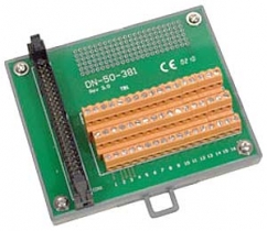 I/O Connector Block with DIN-Rail Mounting and 50-pin Header  Include :CA-5015( 50-pin Flat Cable 1.5m)
