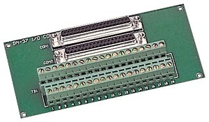 Terminal zaciskowy I/O, 2x 37-pinowe zcza D-Sub, moliwo montowania na szynie DIN.