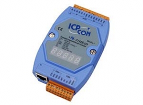 Modbus/TCP Embedded Controller (Ethernet enables Modbus commands to run over TCP/IP), 512kb Flash, 512kb SRAM, Ethernet, 1x RS-232, 1x RS-485, Modbus TCP, cable CA-0910 x1, WT-25+75, LED display