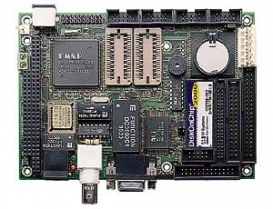 Embedded 3.5'' 386SX-40MHz CPU Module with 4MB RAM, DiskOnChip Socket, VGA CRT/LCD, LAN, 4xRS232, SBC