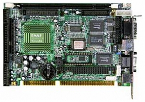 ISA Vortex86 166 MHz CPU Card with 64 Mb RAM, VGA CRT/LCD, Realtek 8100B Ethernet 10/100