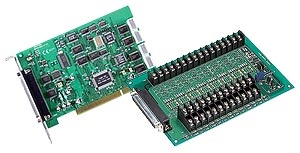 Multifunction PCI card Adapter, 16SE/8D Analog Inputs, 12 bit ADC, 45 kHz, 1 Analog Output, 16DI, 16DO, Timer, with Daughter Board DB-8225, data acquisition