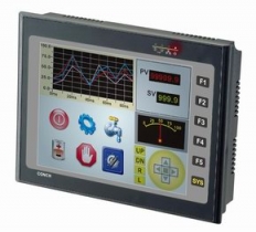 5.7" 65, 536-color Display, HMI, RISC mintrocontroller 200MHz, embedded, Flash, SD Card, 320x240px, 1x RS-232/485, 2x RS-232/422/485, 1x USB, IP 65, Natural Cooling