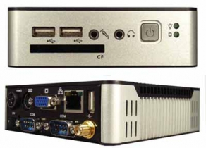 Compact Embedded System with VIA EDEN ULV 500 Mhz, 512MB DDR2, VGA, 1x Ethernet 10/100, 3x USB, Compact Flash, 2.5" HDD, fanless, WT0+60., windows, linux, sata