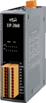 Isolated 6-ch DI and 6-ch Relay Output EtherNet/IP I/O module, 2 x RJ-45 8-pin 10/100 Base-TX, DIN-Rail,  wt -25+75℃