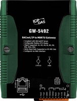 BACnet/IP to Modbus RTU Gateway, RS-232, RS-485, DIN rail, 100base-TX