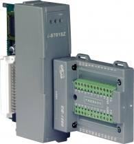 10-channel Thermocouple Input Module with High Over Voltage Protection include I-87018Z module and DB-1820 daughter board, extension module, wt