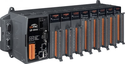 Kontroler przemysowy, CPU PXA270 lub kompatybilny (32-bit, 520MHz), 48Mb Flash, 128Mb SRAM, 1x RS232, 1x RS485, 2x Ethernet, VGA, USB, MicroSD, 8x slotw rozszerze