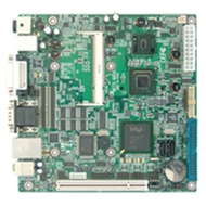 Intel Atom N270 Processor based Mini-ITX Board, with chipset Intel 945GSE, supports up to 2 GB RAM, Ethernet, 1x Mini-PCIE, 1x PCI, 1x IDE, 1x CompactFlash, 2x SATA, 9x RS-232, 1x RS-232/422/485, 8x USB, motherboard