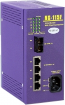 Unmanaged switch, 5x 10/100BaseT(X) RJ-45, 1x Fiber Optic port, SC Connector, Power Imput: AC85~230V, 100base FX, unmanaged switch, 100Base-T, multi mode