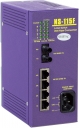 5-Port 10/100 Switch with Fiber Connection, ST Connector, Power Imput: AC85~230V, 100base FX, unmanaged switch, 100Base-T, multi mode