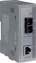 Industrial 10/100 Base-T to 100 Base-FX Fiber Optics (Multi-mode; SC connector) Converter, ethernet converter