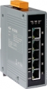 Unmanaged 5-port Industrial 10/100/1000 Base-T Ethernet Switch,  5 x RJ-45 10/100/1000 Base-T, +48 Vdc input, DIN-Rail, wt -40+75 C