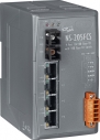 Unmanaged 4-Port Industrial Switch(RoHS), single mode, 4x 10/100Base-TX, 1x Fiber Optic port, 100 Base-FX
