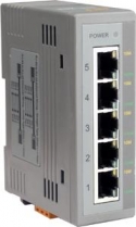 Unmanaged 5-Port Industrial Ethernet Switch, 5x 10/100 Base-T(X) RJ-45, F/H duplex, MDI/MDI-X connection