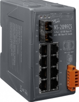 Unmanaged Industrial Switch, 8x 10/100Base-tx, 1x Fiber Optic 100 Base-FX, single mode