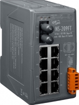 Unmanaged Industrial Switch, 8x 10/100 Base-T(X), 1x 100 Base-FX Fiber Optic Fiber (ST connector), multi mode