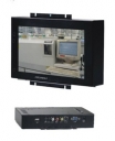 Metal frame touch monitor, 8" LCD, LED, 800x480, 250 cd/m2, 300:1, VESA, VGA, AV1, Audio, S-Video, USB