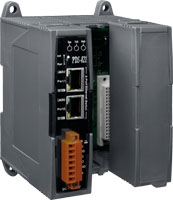Programmable device server, CPU 80186 80 MHz, 1x RS-232, 2-port 10/100 Base-TX Ethernet Switch, WT-25+75