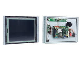 10.4" Open Frame Computer, LCD Panel and Touch Screen, CPU Vortex86DX- 800MHz, 256MB RAM, 3x USB, VGA, LCD, LVDS, AUDIO, LAN, GPIO, CF, FDD, PWM x16, panel pc, vesa, 5x RS-232, 1x RS-232/422/485, 1x LPT