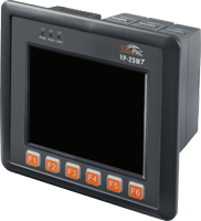 ViewPAC z ekranem LCD 5.7", ISaGRAF, Windows CE, CPU PXA270 520MHz, SDRAM 128 MB, 96 MB Flash, microSD socket, 1x RJ-45 10/100 Base-TX, 1x USB, 1x RS-485, 1x RS-232
