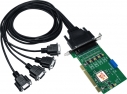 PCI Express, Serial Communication Board with 4x RS-232 ports (RoHS). Includes One CA-9-3715D Cable, communication card