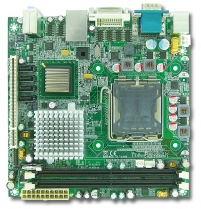 Intel Core™ 2 Quad processor based Mini-ITX Board with Dual Displays and One GbE