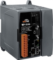 WinPAC-8000 controller, InduSoft and ISaGRAF, CPU PXA270 520 MHz, 1x VGA, USB, 2x 10/100 Base-TX, 2x RS-232, 1x RS-485, 1x RS-232/RS-485, PLC, WT-25+75, programmable, 1x I/O slot