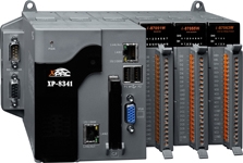 Standardowy kontroler PAC XP-8000/XP-8000-CE6, 512 MB DDR SDRAM, CPU AMD LX 800 500MHz, 4 GB Flash, 16 KB EEPROM, karta CF , VGA, 2x RJ-45 10/100 Base-TX , 2x USB, 3x RS-232, 1x RS-485, 3x sloty We/Wy, Windows