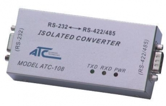 Konwerter RS-232 na RS-422/485 z optoizolacj. Zabezpieczenie przeciwprzepiciowe 600 W.