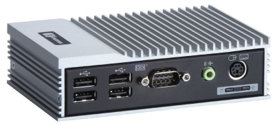 Komputer kompaktowy, Intel Atom Z510 1.1GHz, 2GB RAM, Gigabit Ethernet, 1x RS232, 4x USB, 1x PS/2, 1x 100base-TX, CF, 1x VGA