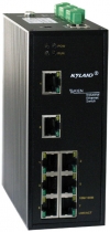 Managed Ethernet switch with 8x 10/100Base-T(X) ports, RJ45 connector, DIN-Rail, WT-40+85