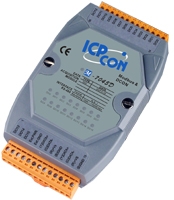 16-channel Source Type Isolated Digital Output Module with 7 digit LED, Modbus support, distributed i/o, DCON