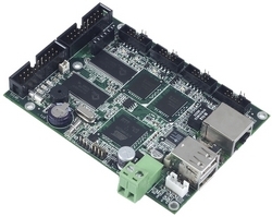 Linux-ready ATMEL AT91RM9200 180MHz Single Board Computer, ARM9, 64MB SDRAM, 10/100BaseT, 4x TTY, SD, 32x CMOS I/O, embedded