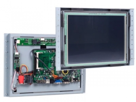 12.1" Open Frame Panel PC, LCD Panel and Touch Screen, CPU Vortex86 166MHz, usb, 100base-tx, vesa, rs-232
