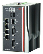 Fanless Embedded System, AMD LX800 500MHz, 4x PoE, 2x RS232/422/485, 1x 100base-tx, 2x USB, 1x VGA, CF, wt, din-rail