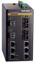 Managed Ethernet switch: 2x Gigabit SFP slots, 2x 100Base-FX ports, single mode, FC/SC/ST connector; 6x 10/100Base-T(X) ports, RJ45 connector, WT-40+85 C, , 1000Base-FX, din rail