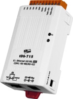 Miniaturowy serwer portw szeregowych do Ethernetu, PoE, Auto-MDI/MDIX, 1x 10/100 Base-TX RJ-45, 3x 2-przewodowy RS-485, 1x mskie zcze DB-9